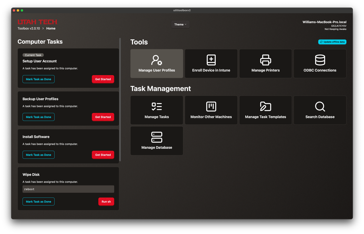 A Screenshot of the macOS version of the IT Toolbox